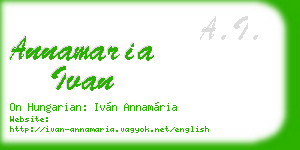 annamaria ivan business card